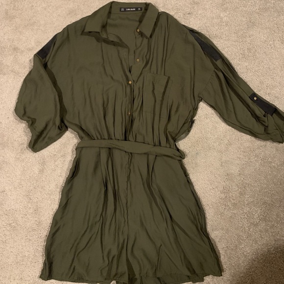 zara utility dress